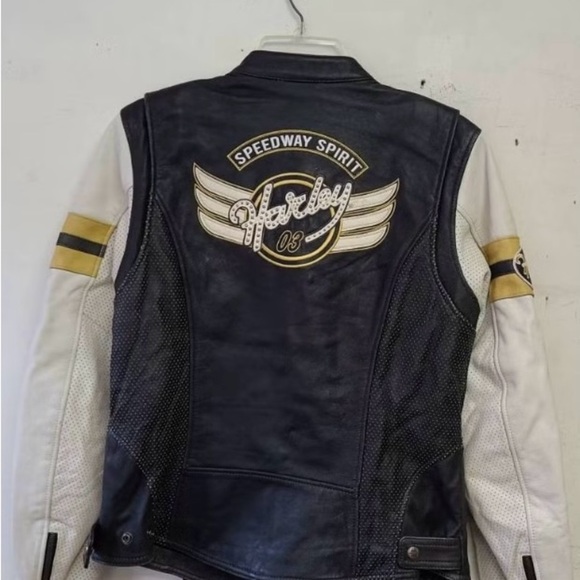 Harley-Davidson Black and White Women's Jacket - Picture 4 of 8
